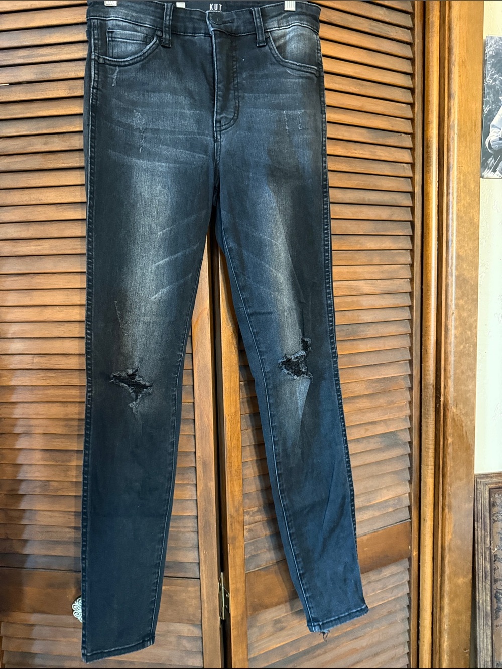 Kut from the Kloth Black/Washed Black Skinny Jeans